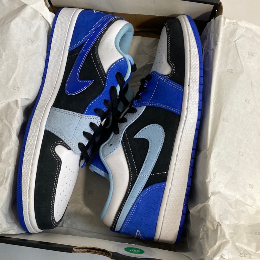 Brand-new Air Jordan one low SE racer blue multicolor size 12 men’s